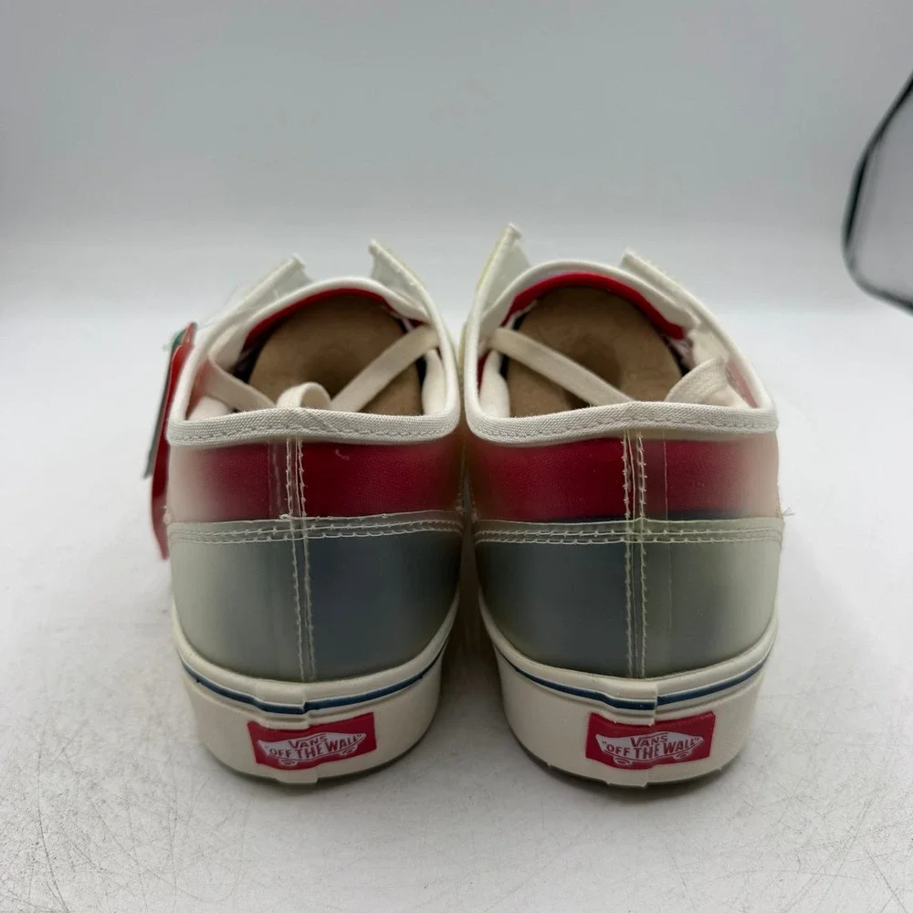 VANS ComfyCush Slip-Skool Shoes Mens Sz 11 Navy Blue/Red Low Top Sneakers Skate